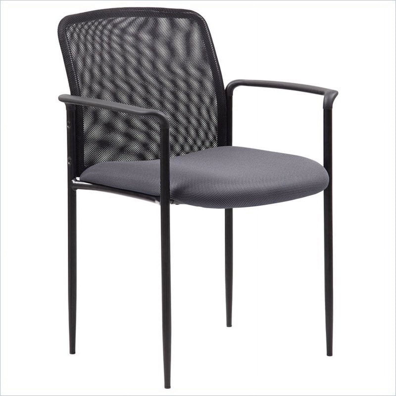 BOSS B6909-GY Stackable Mesh Guest Chair, Grey