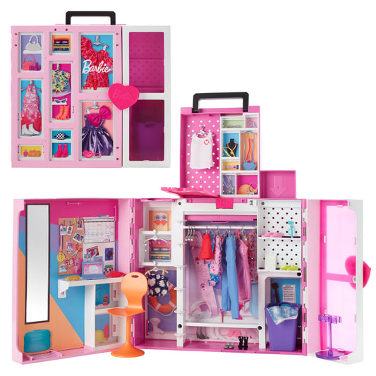 Barbie Dream Closet Playset with 35+ Clothes and Accessories, Mirror and Laundry Chute