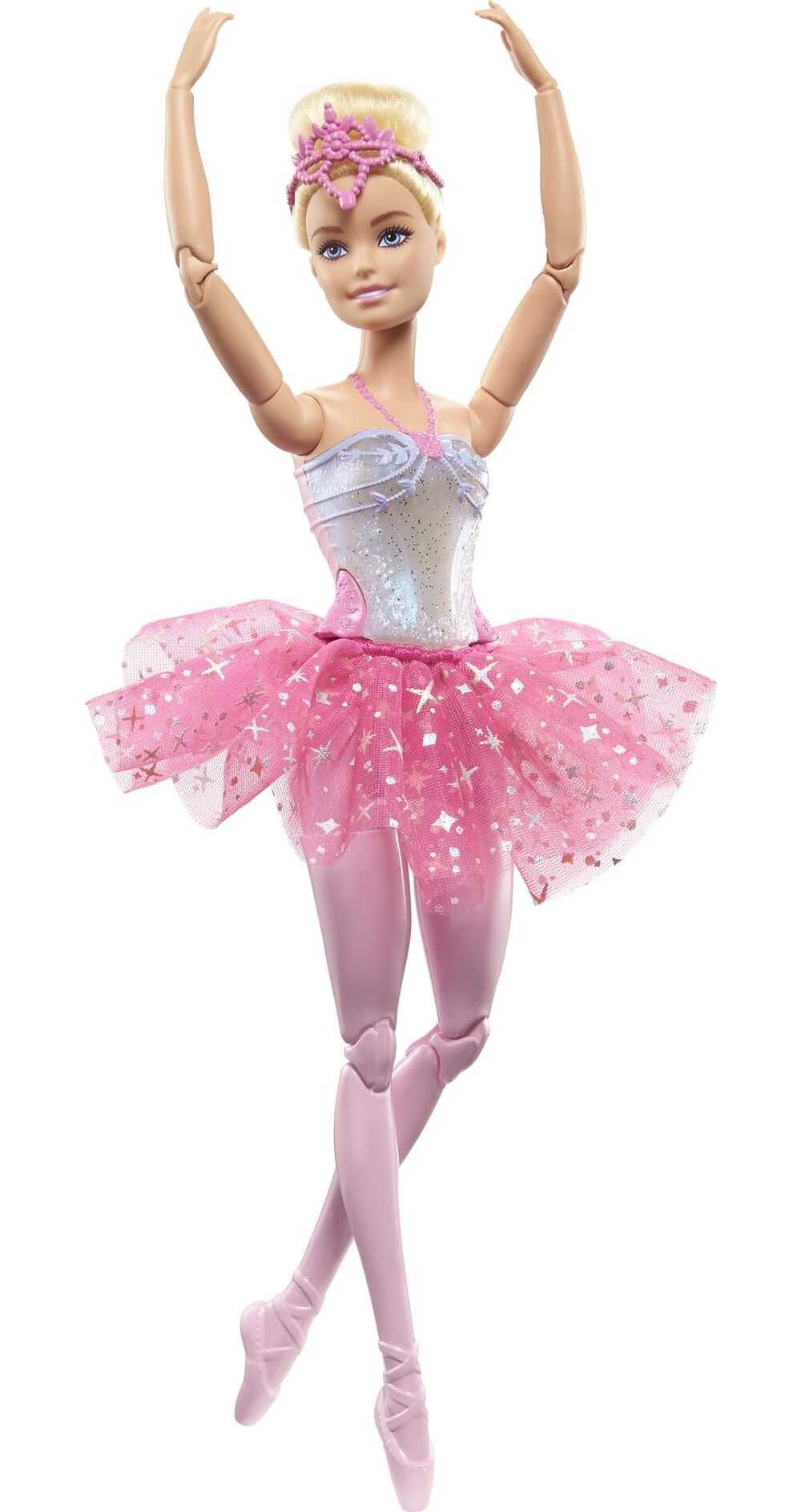 Barbie Dreamtopia Twinkle Lights Ballerina Doll, 11.7 in Blonde with Light-up Feature, Tiara & Tutu