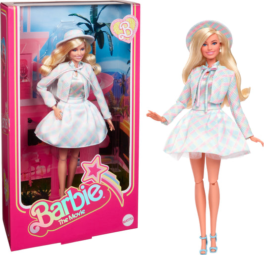 Barbie The Movie Collectible Doll, Margot Robbie as Barbie in Plaid Matching Set