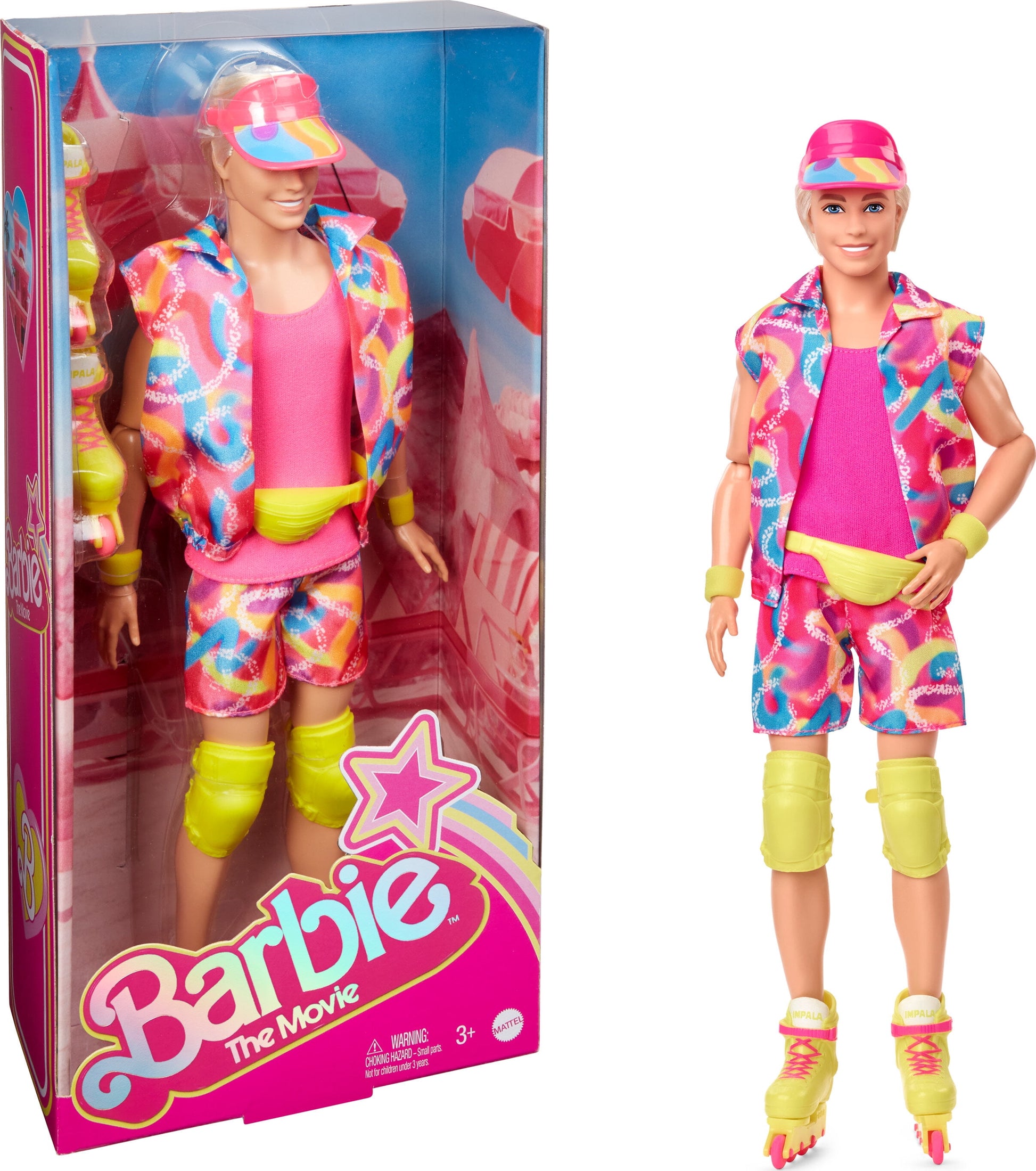 Barbie The Movie In-Line Skating Outfit Collectible Ken Doll with Visor, Knee Pads & Inline Skates