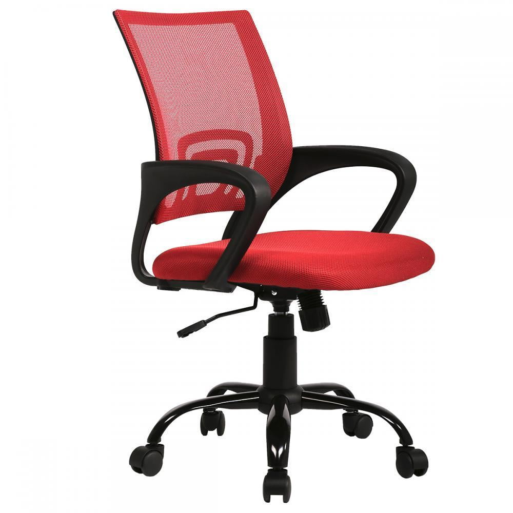 BestOffice Ergonomic Office Chair, Lumbar Support, Swivel Rolling for Women(Red)