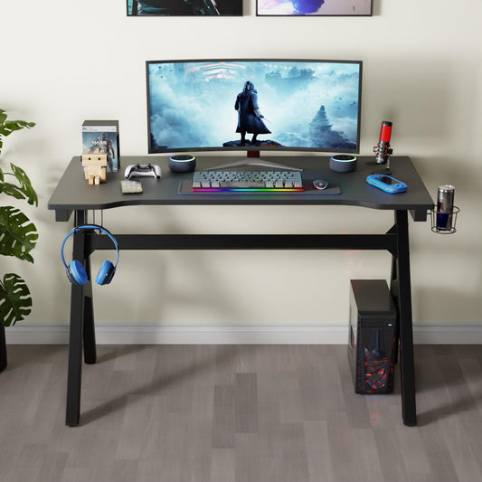 BestOffice 47 Inch Home Office Desk with Cup Holder Headphone Hook,Blue