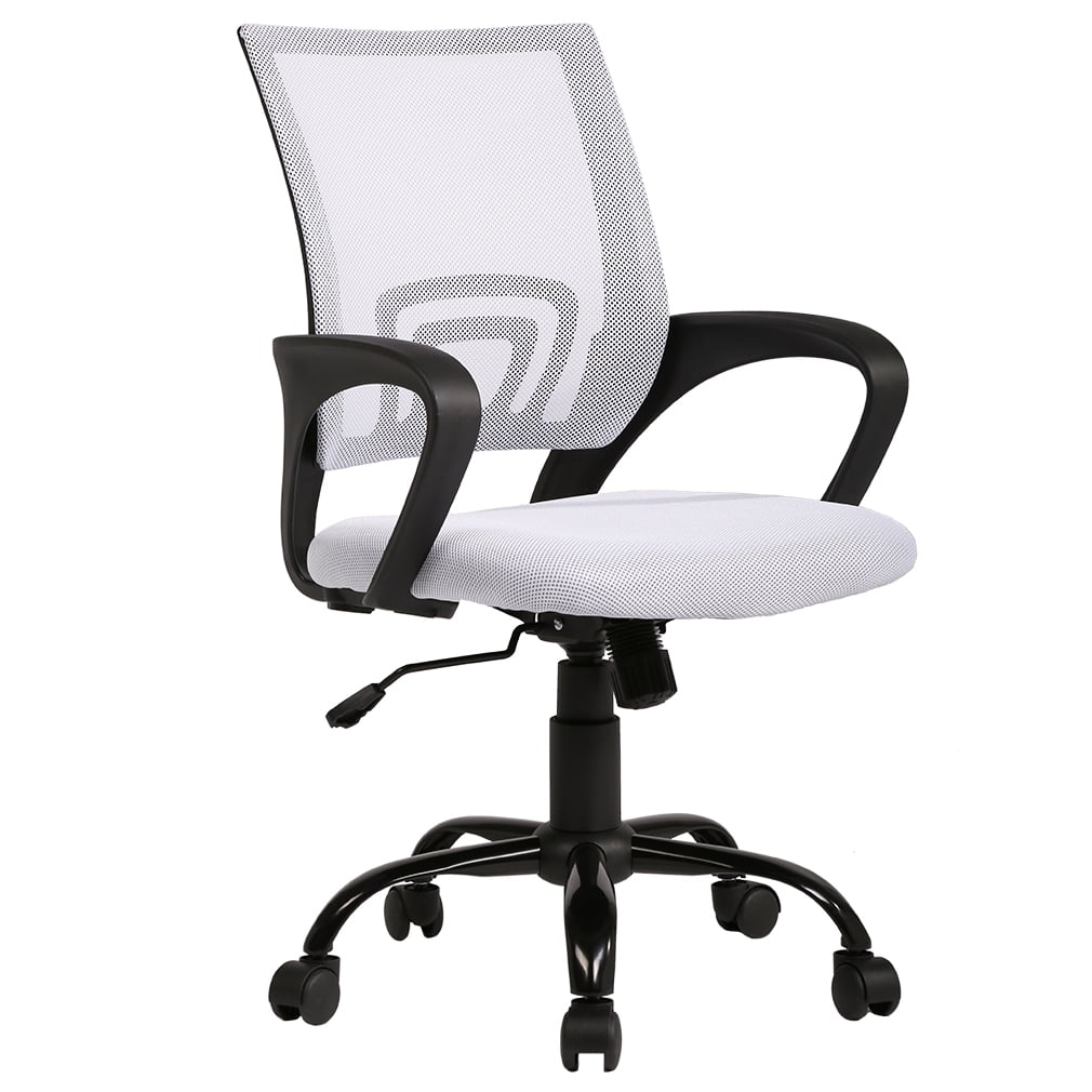 BestOffice Ergonomic Office Chair, Lumbar Support, Swivel Rolling for Men, Women(White)