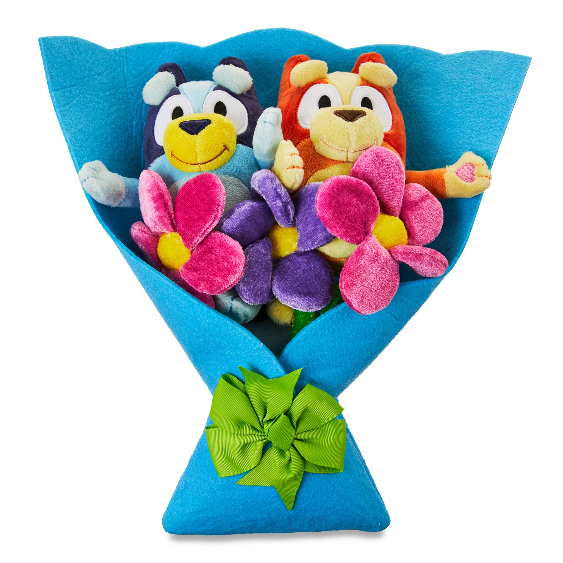 Bluey And Bingo Plush Valentine's Bouquet, Blue, All ages