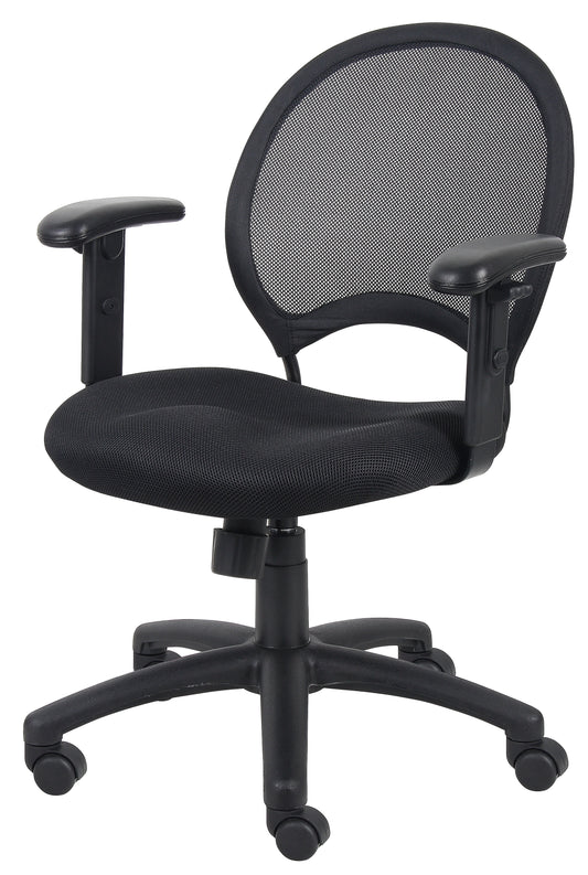 Boss B6216 Mesh Chair with Adjustable Arms