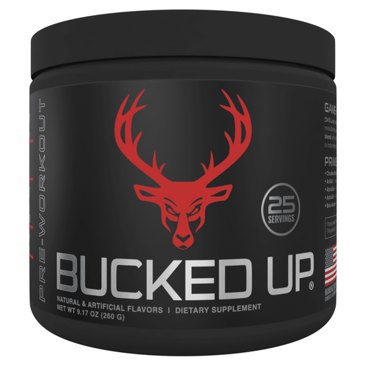 Bucked Up Pre-Workout Powder, Increased Energy, Blood Raz, 200 mg Caffeine, 25 Servings