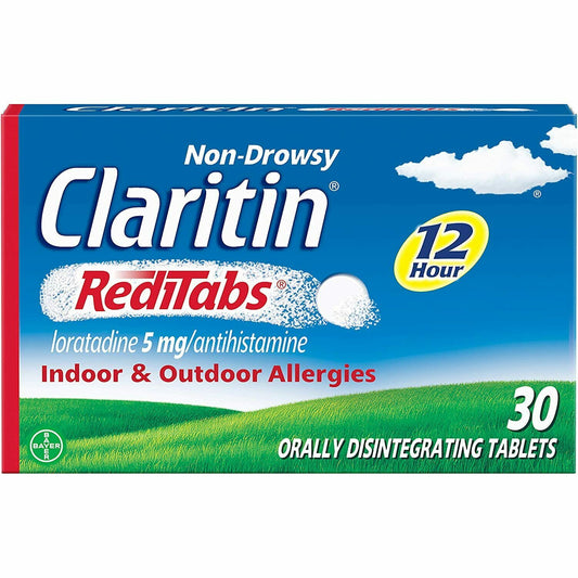 CLARITIN 12 Hour Reditabs 5 mg Orally Disintegrating Tablets 30 Tablets (Pack of 3)