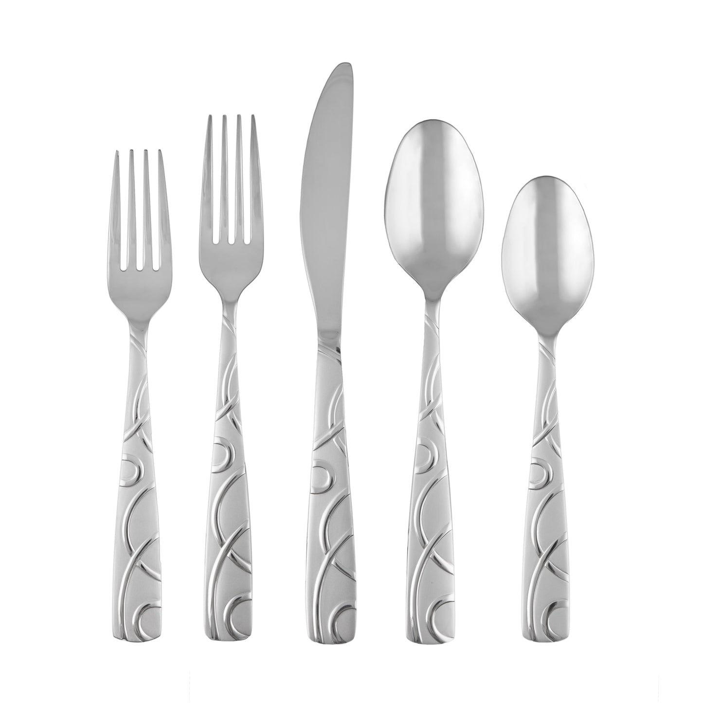 Cambridge Roam Sand 45-Piece Stainless Steel Flatware Set & Hostess Set (Service for 8)