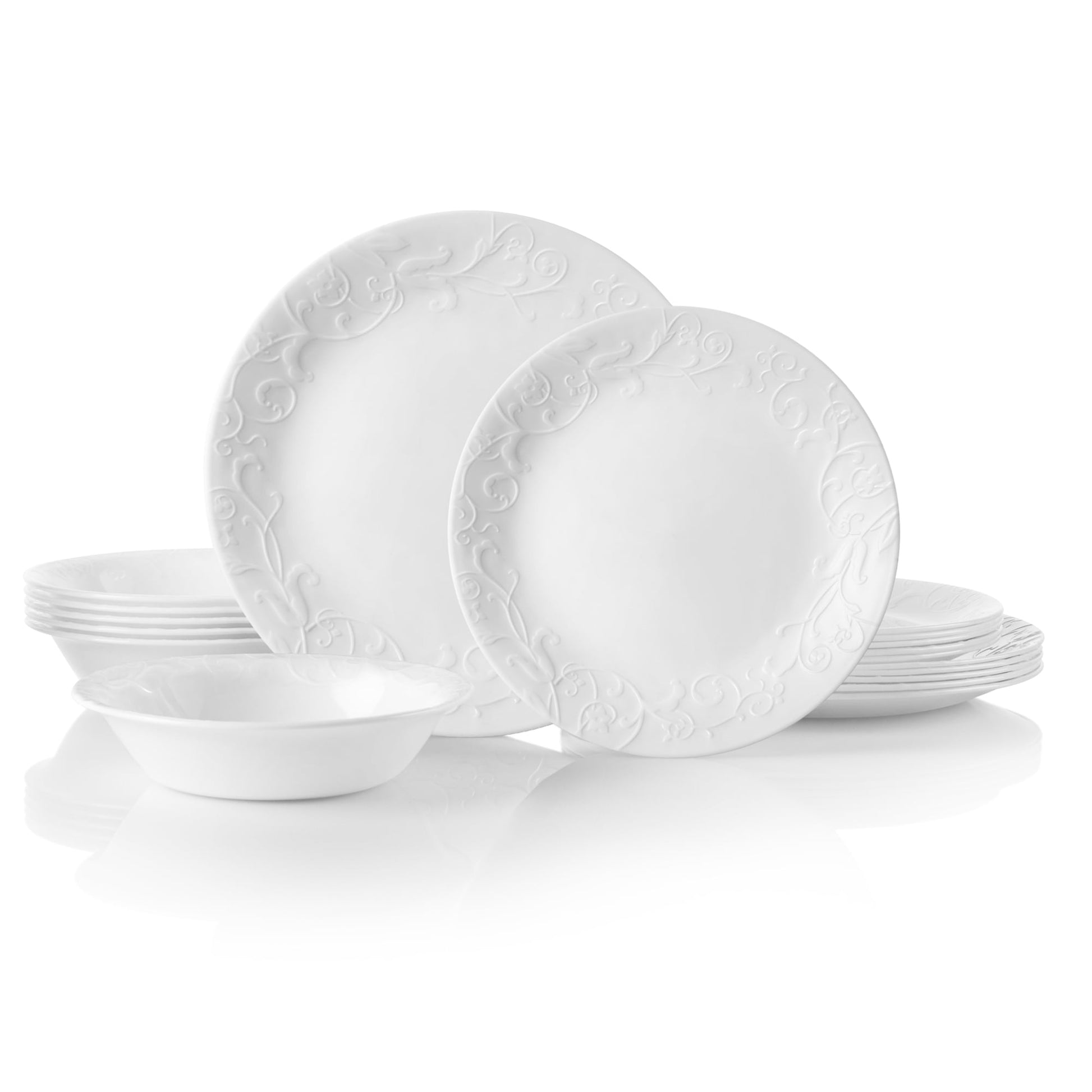 Corelle Bella Faenza 18 piece Dinnerware Set - White