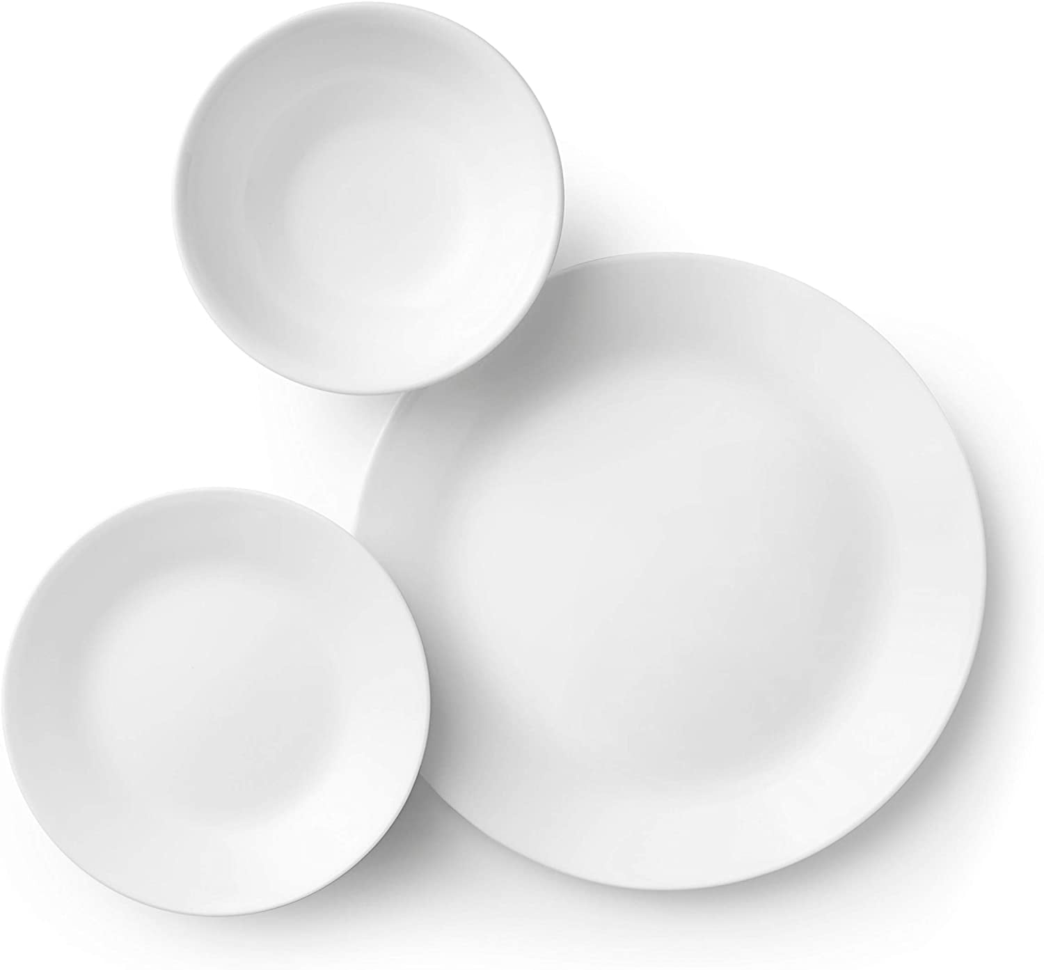 Corelle Service for 6, Chip Resistant, Winter Frost White Dinnerware Set, 18-Piece