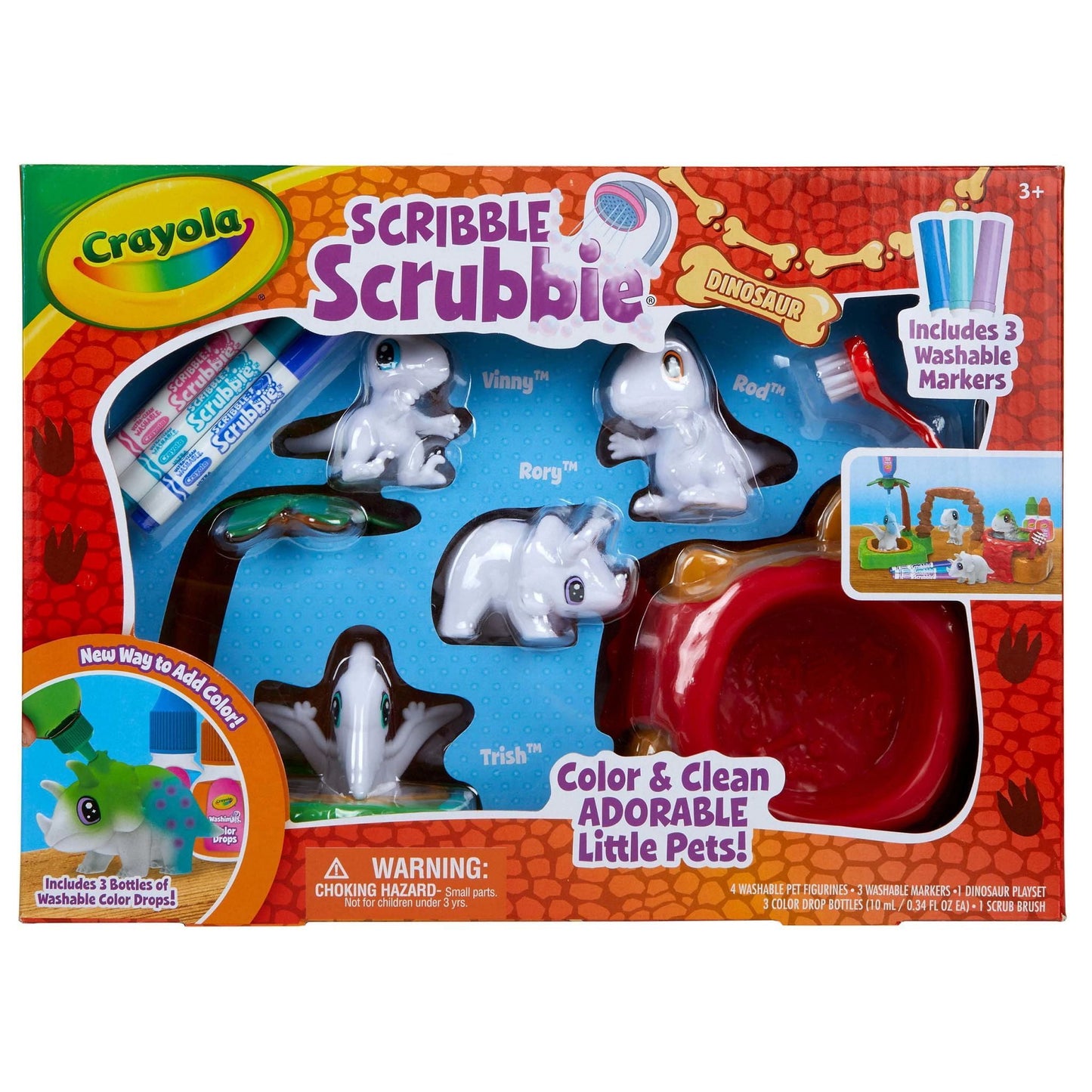 Crayola Scribble Scrubbie Dinosaur Island Set, Dino Toys, Art Toys, Beginner Unisex Child