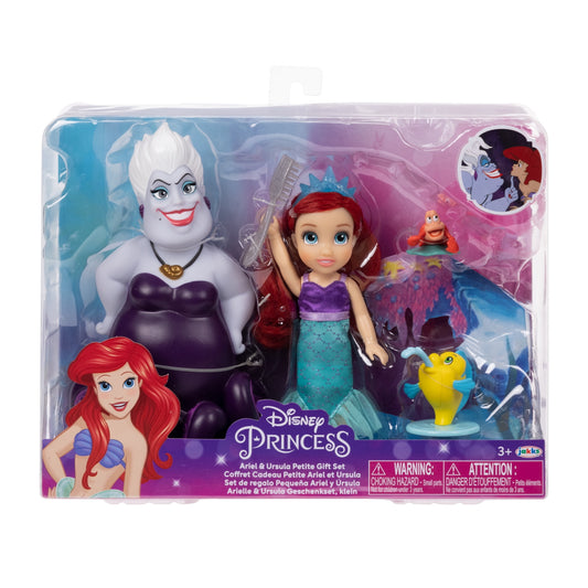 Disney Princess the Little Mermaid Ariel and Ursula 6 inch Fashion Doll Gift Set for Ages 3+