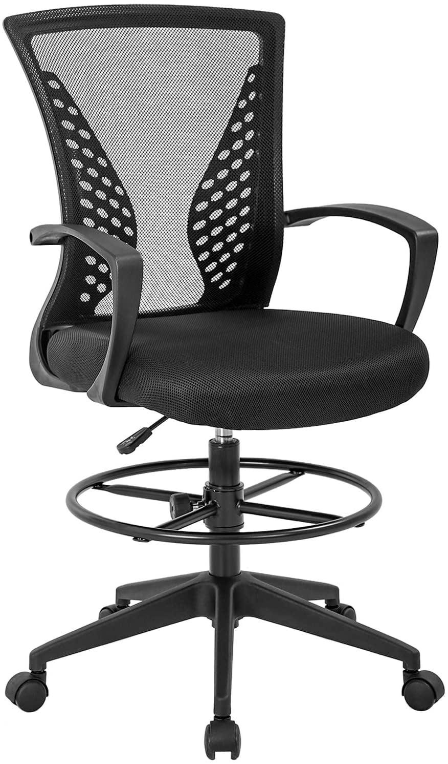 BestOffice Ergonomic Office Chair, Lumbar Support, Rolling Swivel for Men, Women(Black)