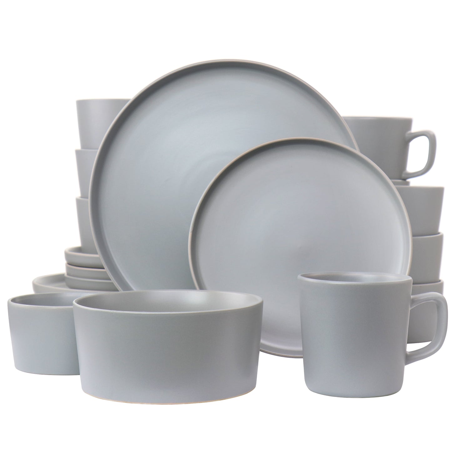 Elama Luxmatte Light Grey 20 Pieces Dinnerware Set