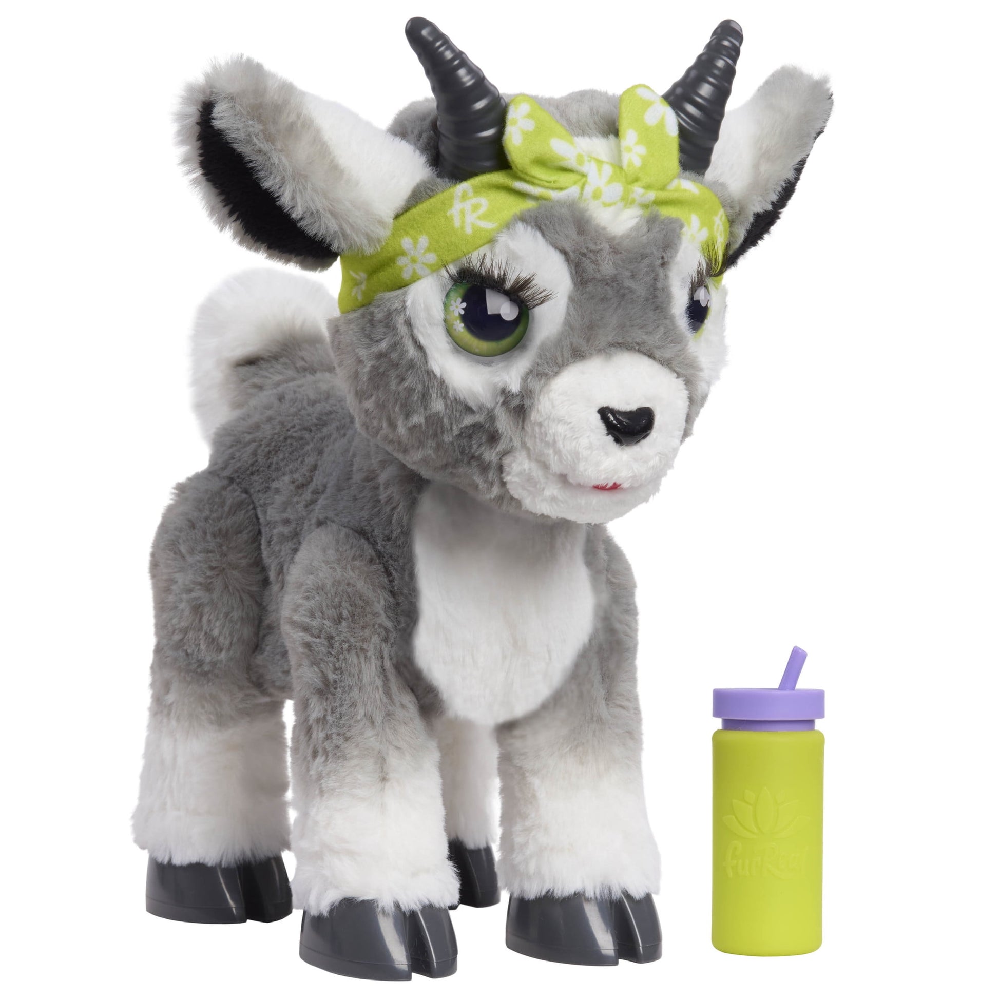 furReal Daisy the Yoga Goat Interactive Toy, 11-inch Realistic Plush Kids Toys for Ages 4 and Up