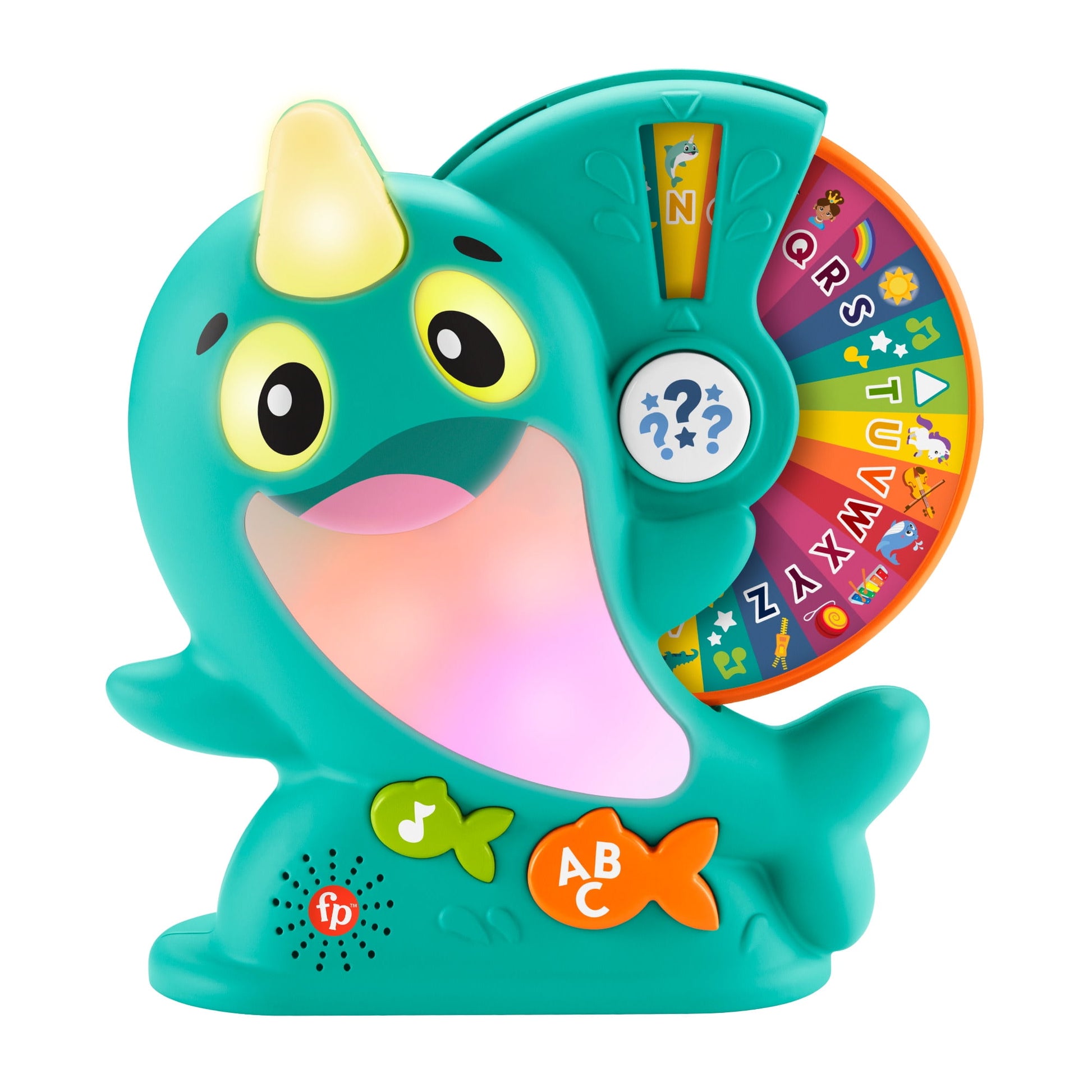 Fisher-Price Linkimals Narwhal Interactive Electronic Learning Toy for Toddlers with Lights & Music