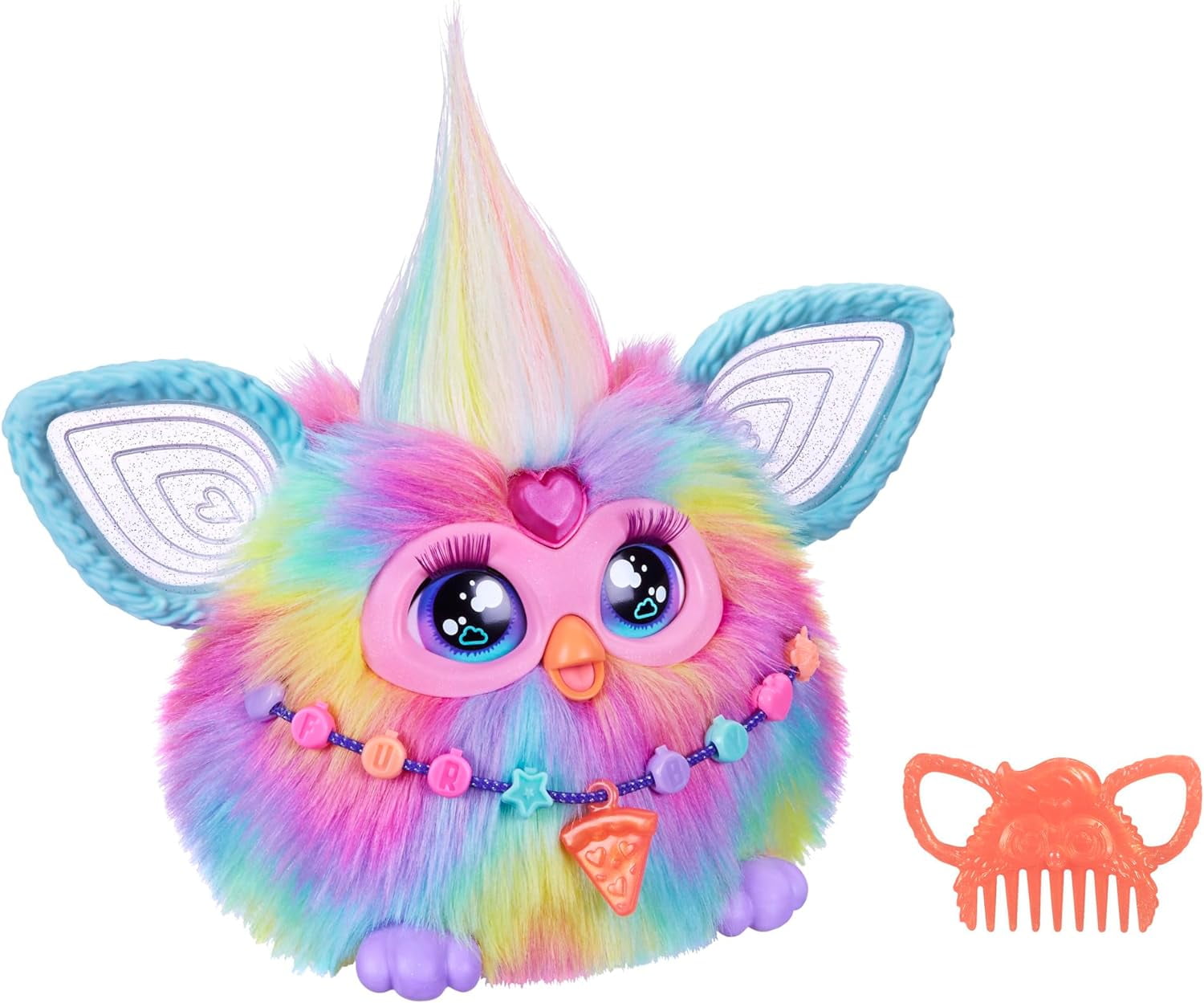 Furby Tie Dye Plush Toy, Voice Activated, 15 Fashion Accessories, Interactive Toys, Ages 6+