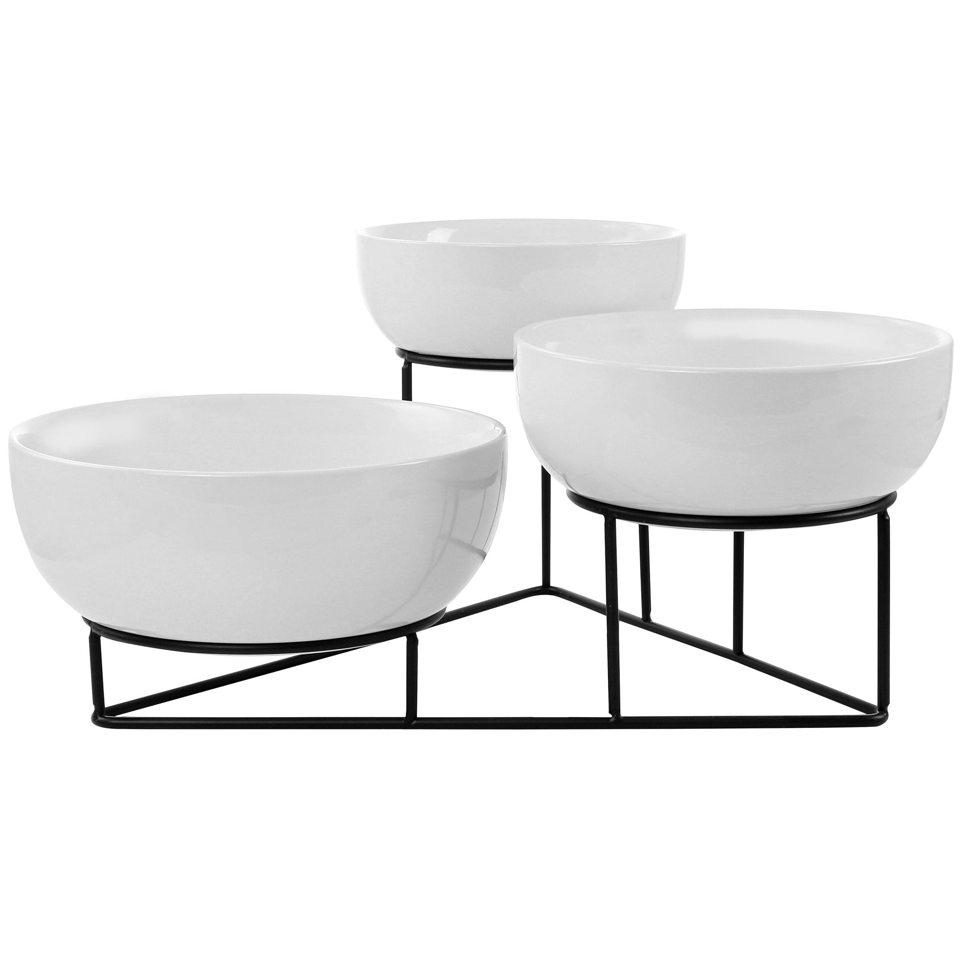 GBS Elite 4 Piece Bowl Set with Metal Rack