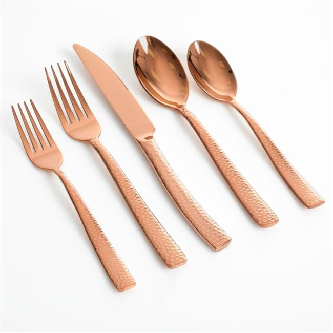 Gibson Elite 79576.2 Stonehenge 20 Piece Flatware Set - Rose Gold