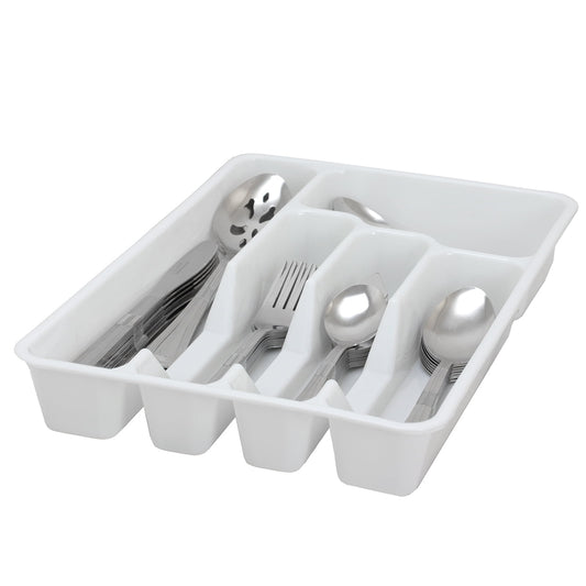 Gibson Home Basic Living Aston 45 Pieces Flatware Set with Plastic Tray