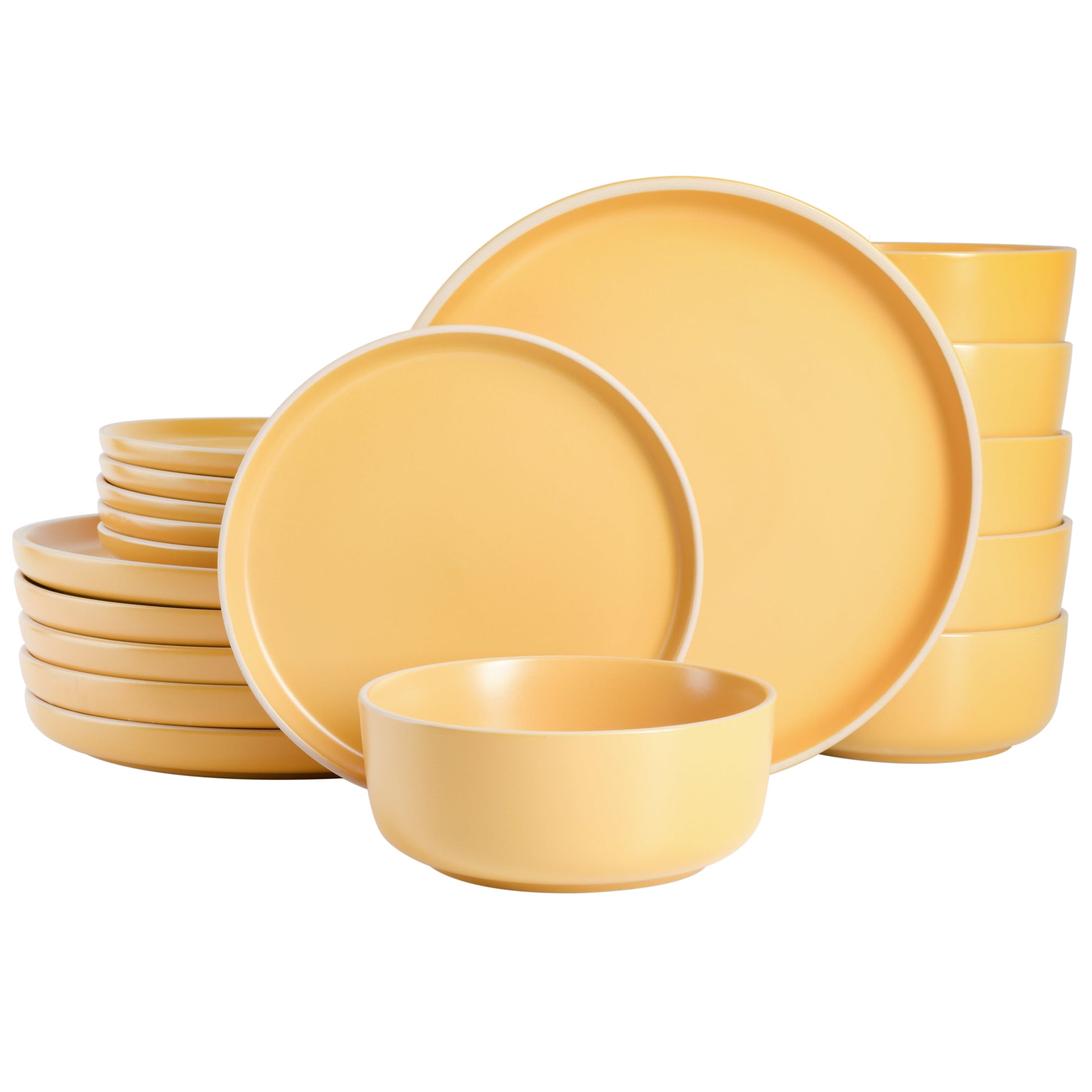 Gibson Home Zuma 18 Piece Dinnerware Set - Yellow