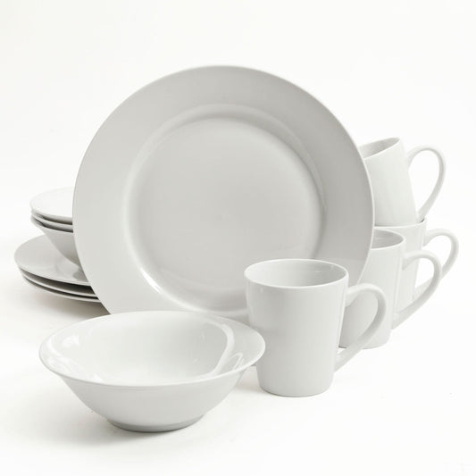 Gibson Noble Court 12 Piece Dinnerware Set, White