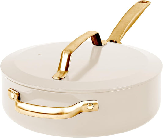 Gotham Steel Saute Pan with Lid 12 Inch Deep Frying Pan with Lid, Large Nonstick Skillet 4Qt