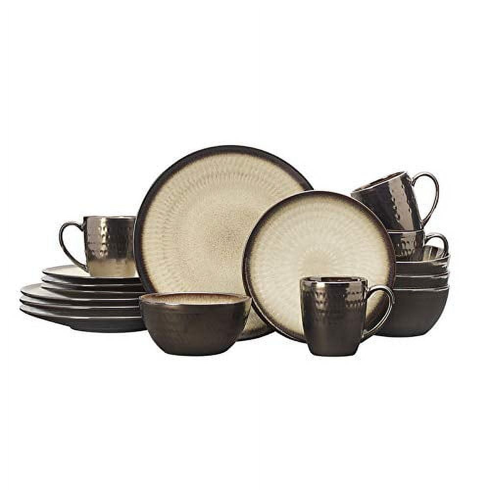 Gourmet Basics by Mikasa Anastasia Cream 16-Piece Dinnerware Set, Assorted