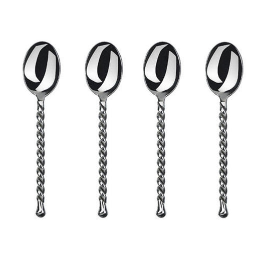 Gourmet Settings Silver Tear 18/10 Stainless Steel Teaspoon (Set of Four)