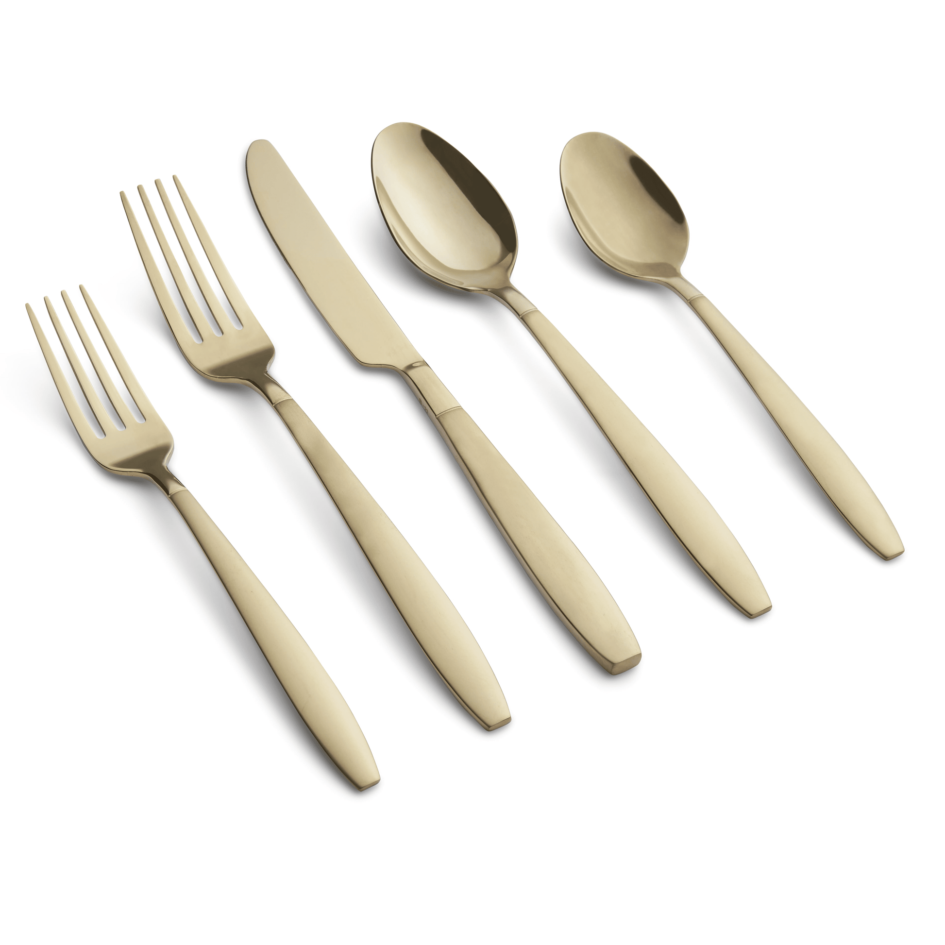 Graze by Cambridge Mathison Champagne Sand & Mirror Stainless Steel 20pc Flatware Set (Service for 4)