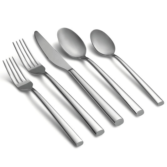 Graze by Cambridge Toya Mirror Forged 18/0 Stainless Steel 20-Piece Flatware Set, Service for 4