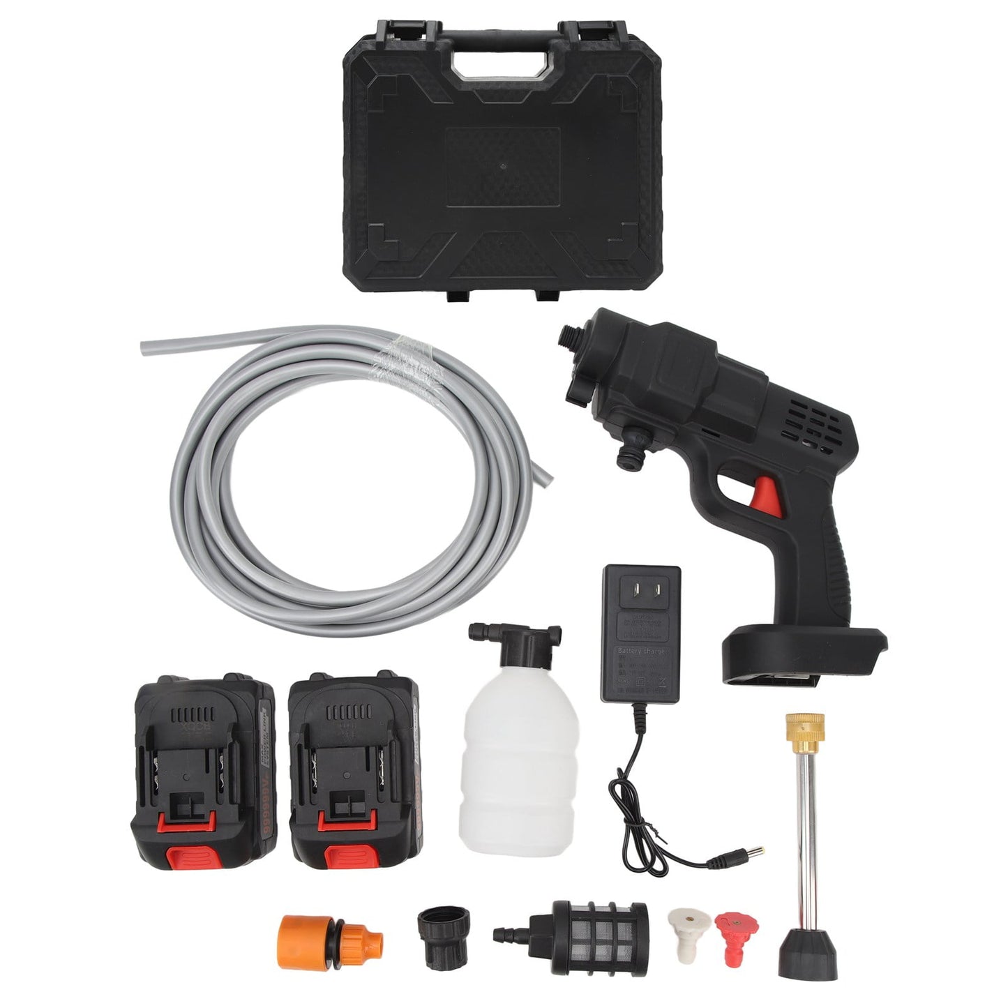 High Pressure Washer Cordless 2MPa 21V Car Washer Foaming Cleaning Machine 100?240V US Plug