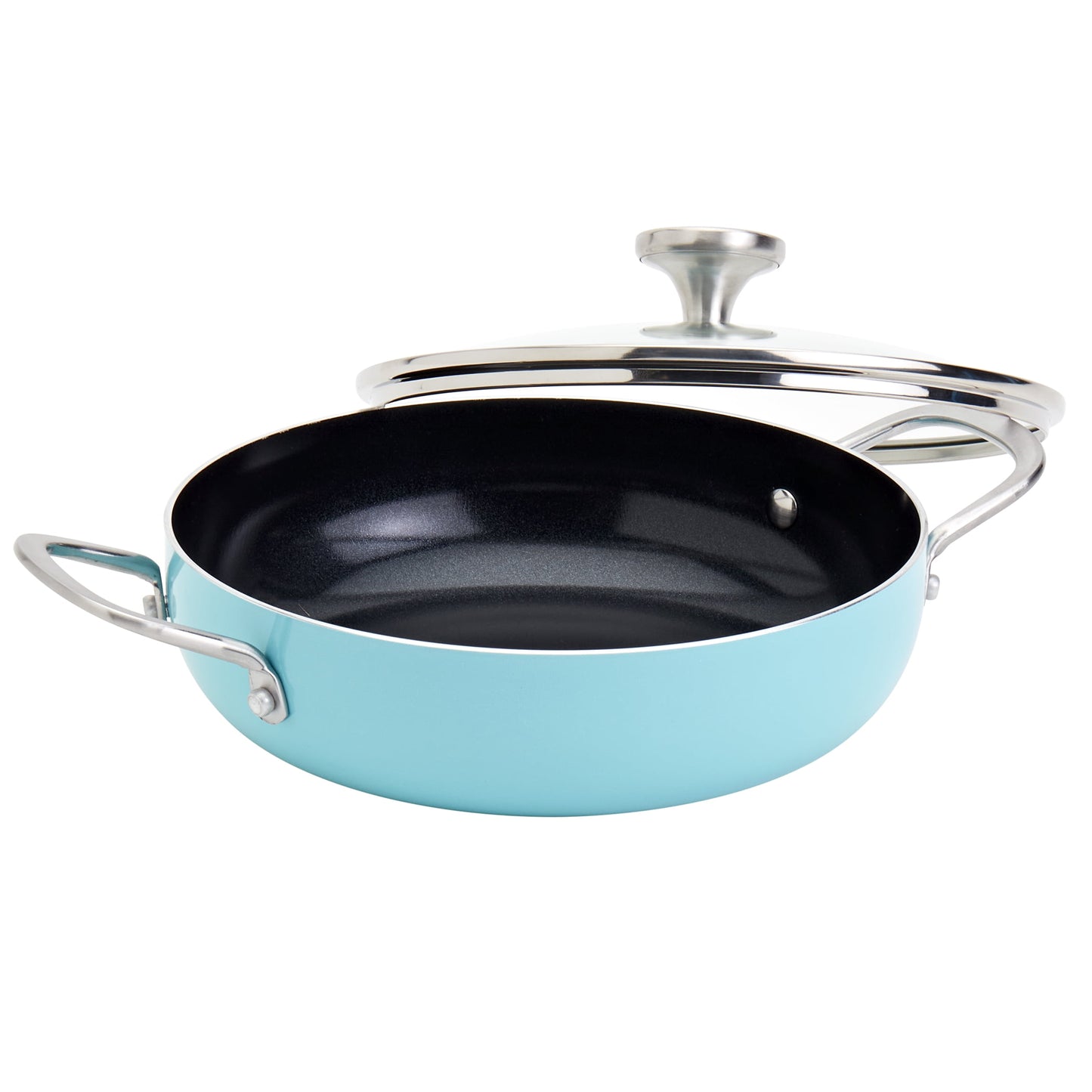 Infuse 3Qt Nonstick Aluminum Covered Caldero Saute Pan, Aqua