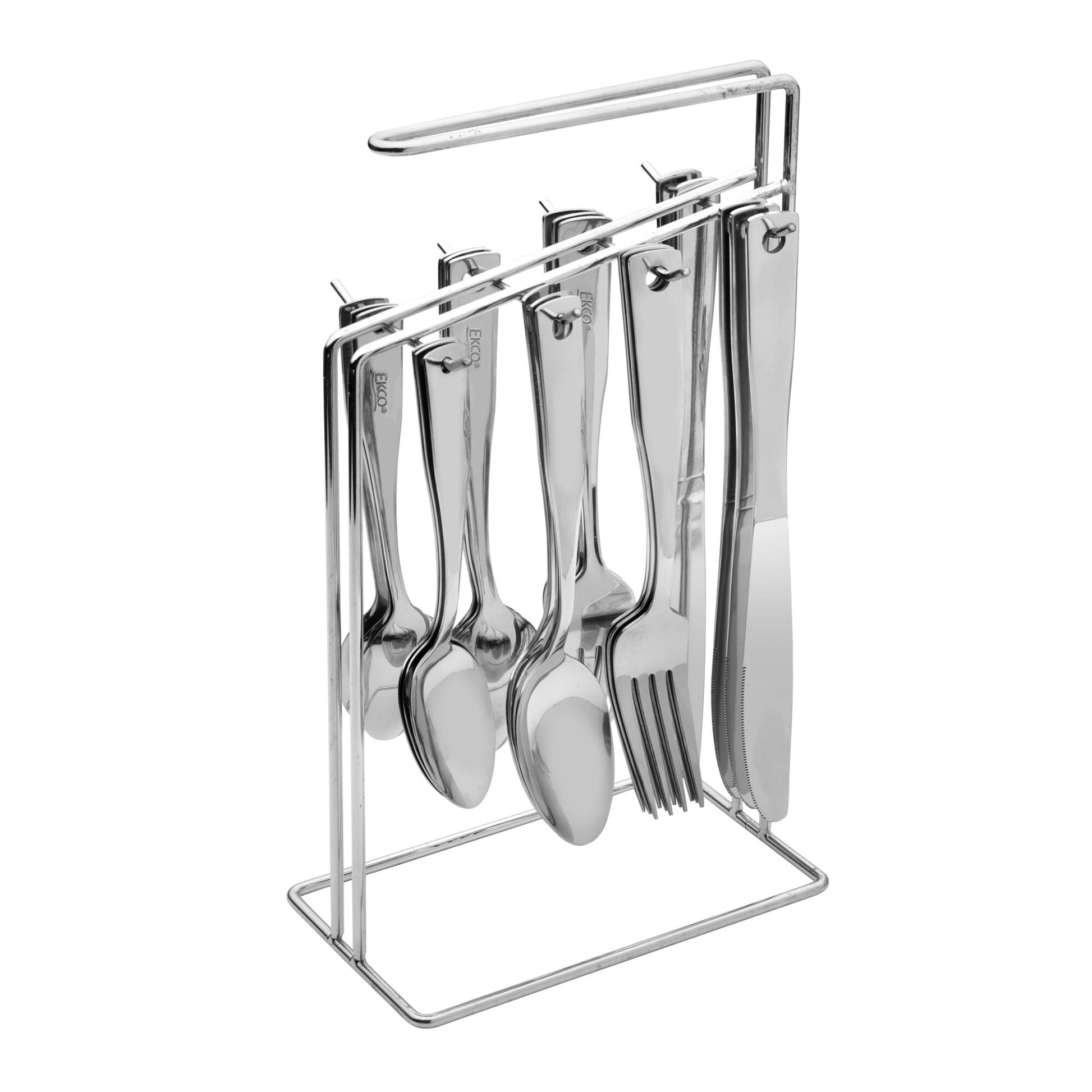 International Silver Piccadilly 24-Piece Flatware Set with Wire Caddy