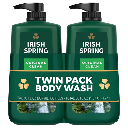 Irish Spring Body Wash Original 30 Fluid Ounce (Pack of 2)