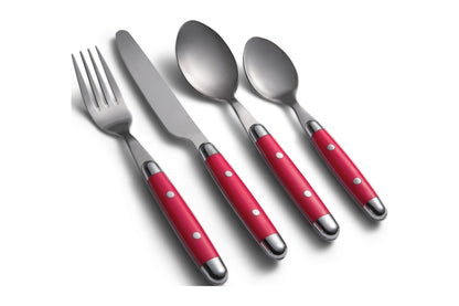 Jubilee Red 18/0 16-Piece Flatware Set, Service for 4