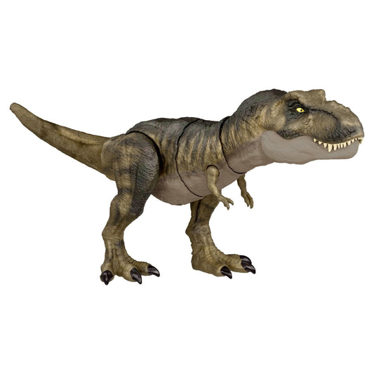 Jurassic World Dominion Tyrannosaurus Rex Dinosaur Toy, Thrash N Devour Sound, Chomp Action