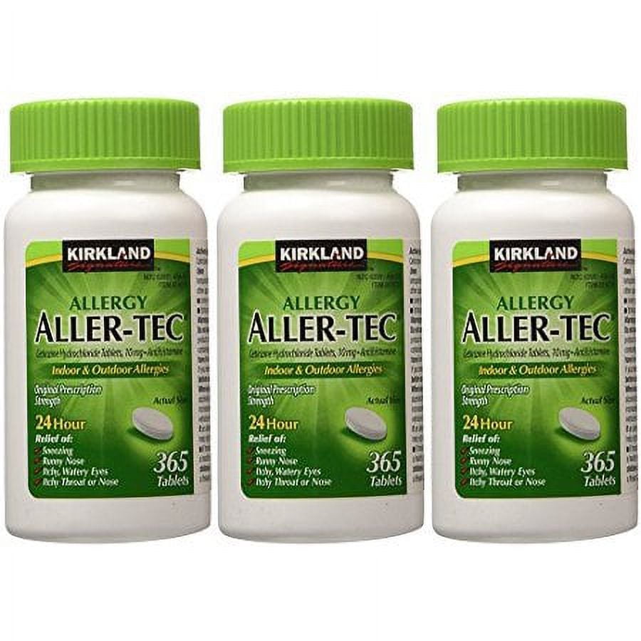 KS Aller-Tec Cetirizine HCL 10 mg Antihistamine Tablets, 365 Tablets (3 Pack)