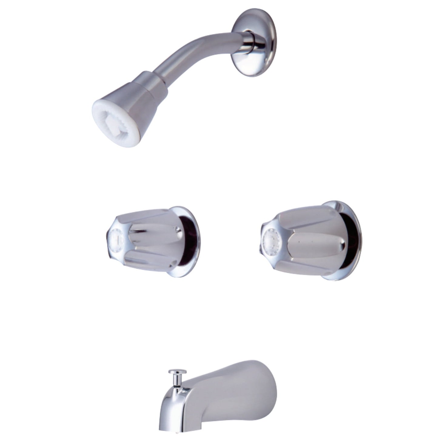 Kingston Brass KF112 Generic Twin Handle 8" Center Tub & Shower Valve, Polished Chrome