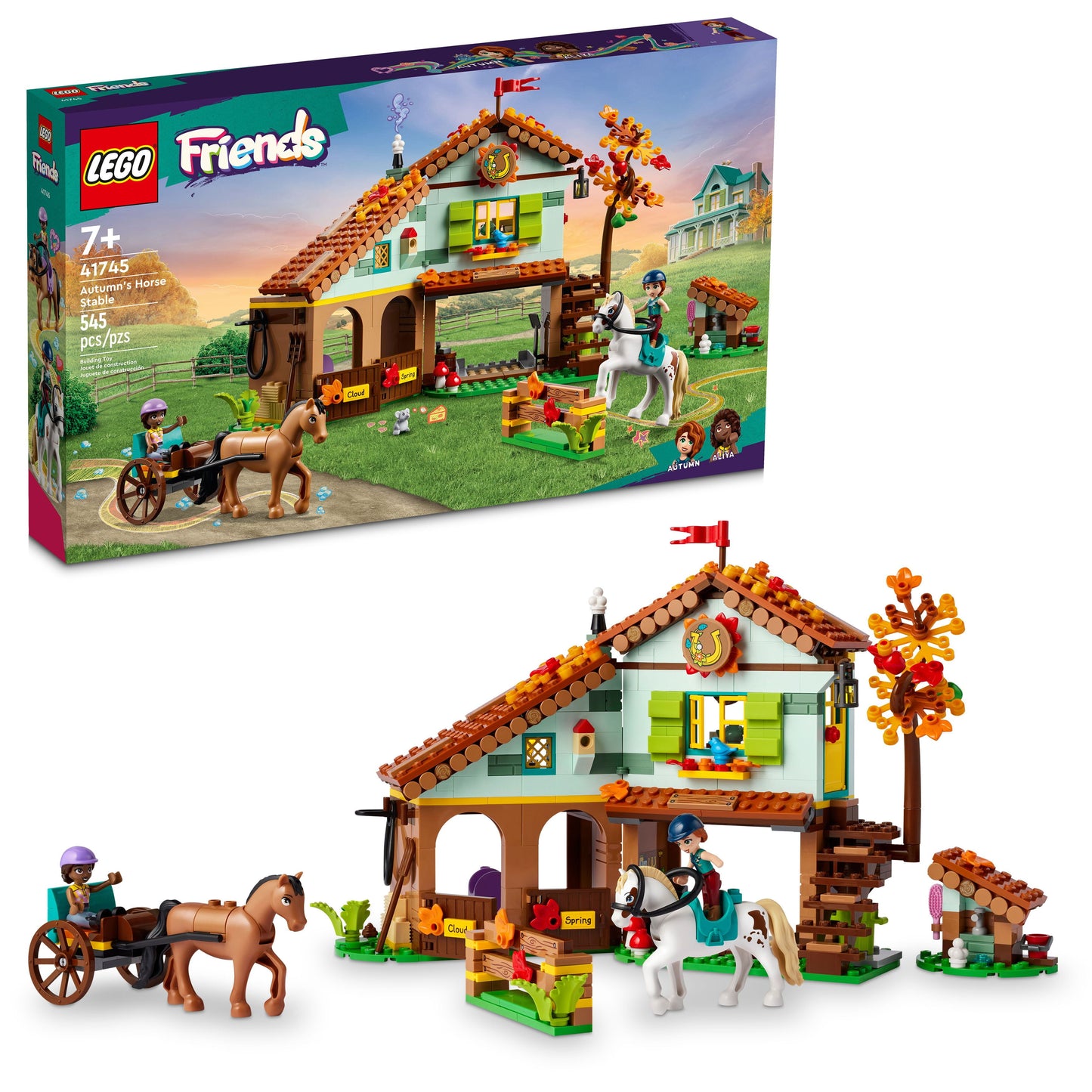 LEGO Friends Autumn’s Horse Stable Building Set, Birthday Gift for Kids Who Love Animal Toys, 41745