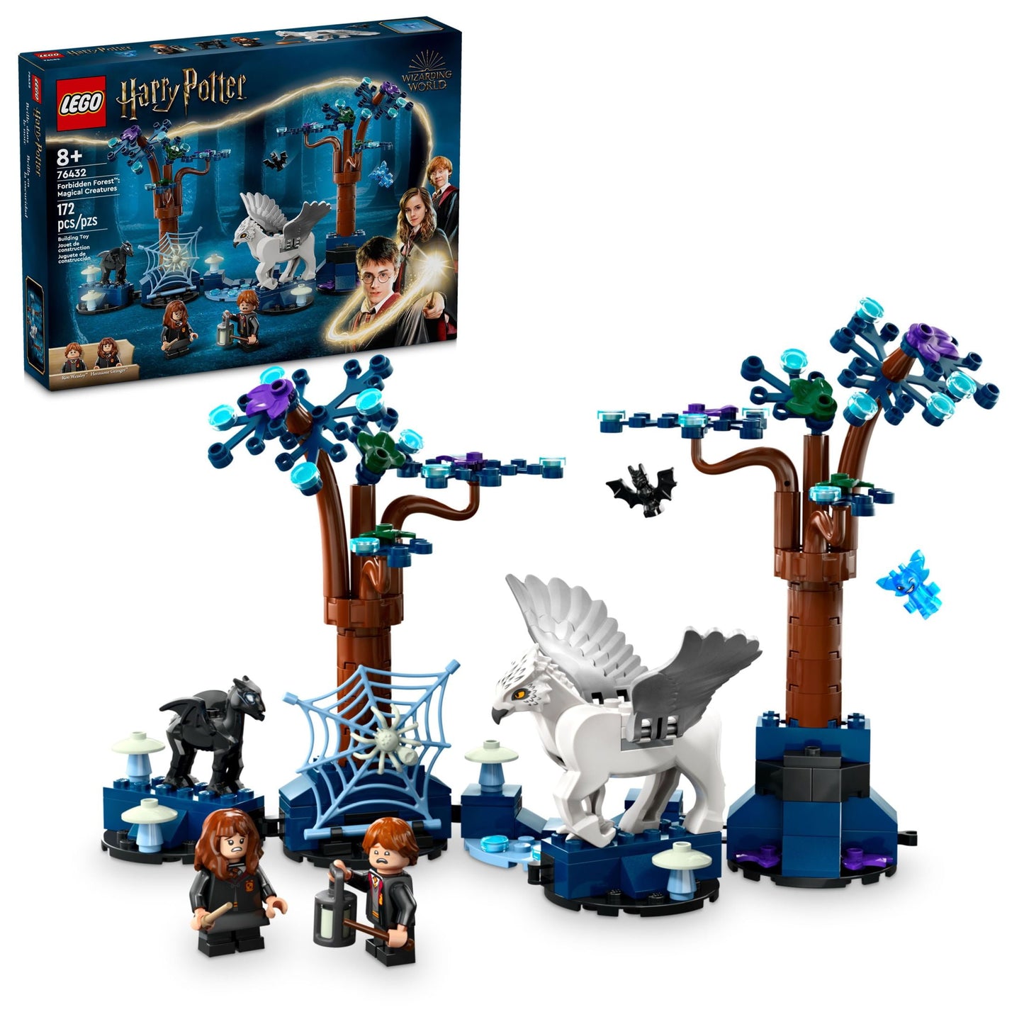 LEGO Harry Potter Forbidden Forest: Magical Creatures, Glow in the Dark Toy for Kids with Buckbeak and Thestral Fantasy Animal Figures, Harry Potter Gift Idea for Girls and Boys Ages 8 and Up, 76432