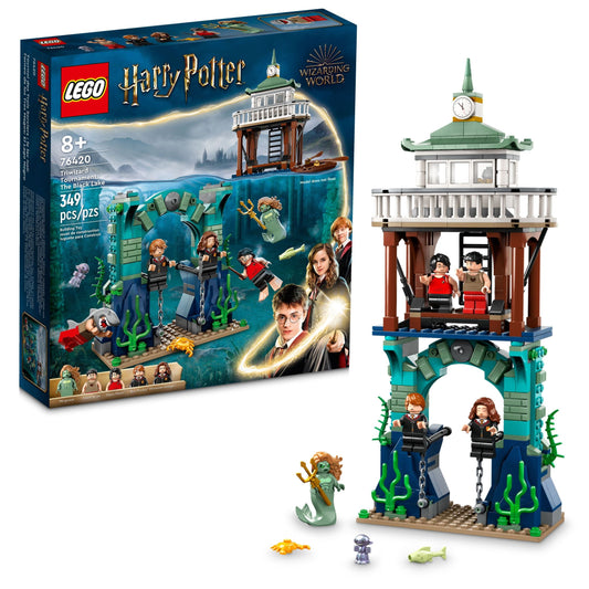 LEGO Harry Potter Triwizard Tournament: The Black Lake Building Set 76420 - Goblet of Fire Toy Playset with Harry, Hermione, and Ron Minifigures, Magical Collection Set for Kids, Boys & Girls