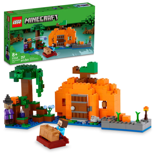 LEGO Minecraft The Pumpkin Farm Building Set, Halloween Toy for Boys, Girls, & Gamers Ages 8 and up, 21248