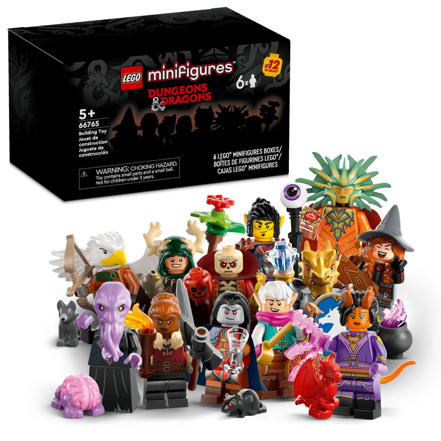 LEGO Minifigures Dungeons & Dragons 6 Pack Collectible Figures, Halloween Toy Party Favors for Kids or Adult Fans, 66765