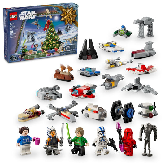 LEGO Star Wars 2024 Advent Calendar for Kids, Building Set with 6 Star Wars Figures and 18 Mini Toys, 75395