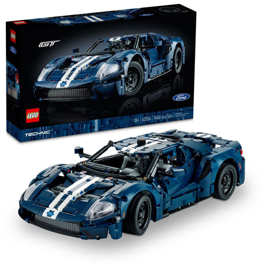 LEGO Technic 2022 Ford GT 42154 Car Model Kit for Adults to Build, 1:12 Scale Supercar, Collectible Set, Great Gift Idea