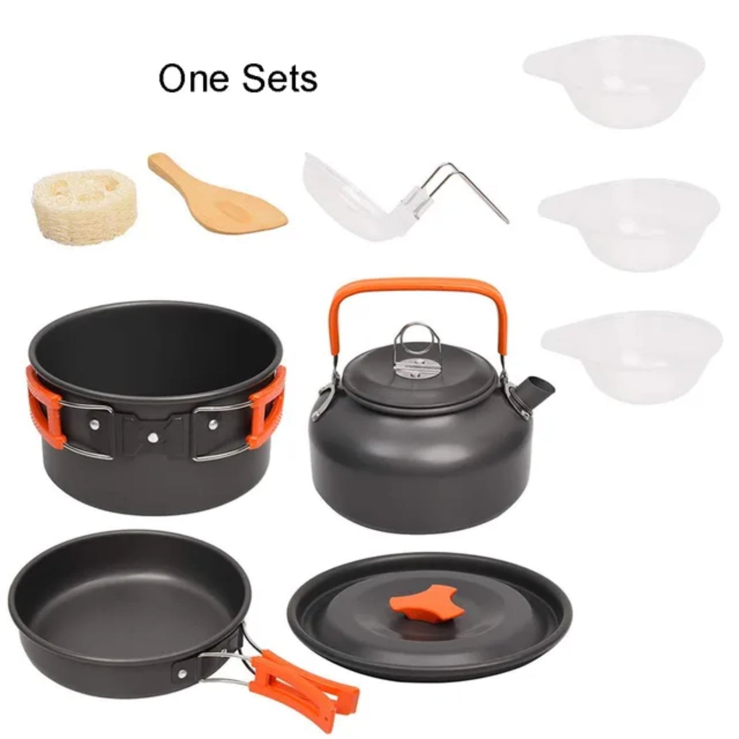 LIGJUN Experience Unforgettable Adventure with Lightweight  Durable Aluminum Camping Cookware Set - Reliable Outdoor Cooking Gear - Convenient Equipment for BBQ  Hiking  Camping  and Picn