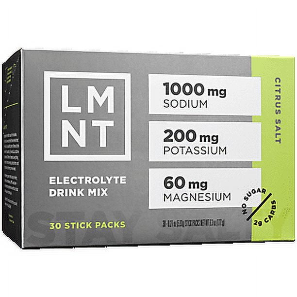 LMNT Electrolyte Drink Mix | Hydration Powder | Keto & Paleo | No Sugar, No Artificial Ingredients | Citrus Salt | 30 Stick Packs