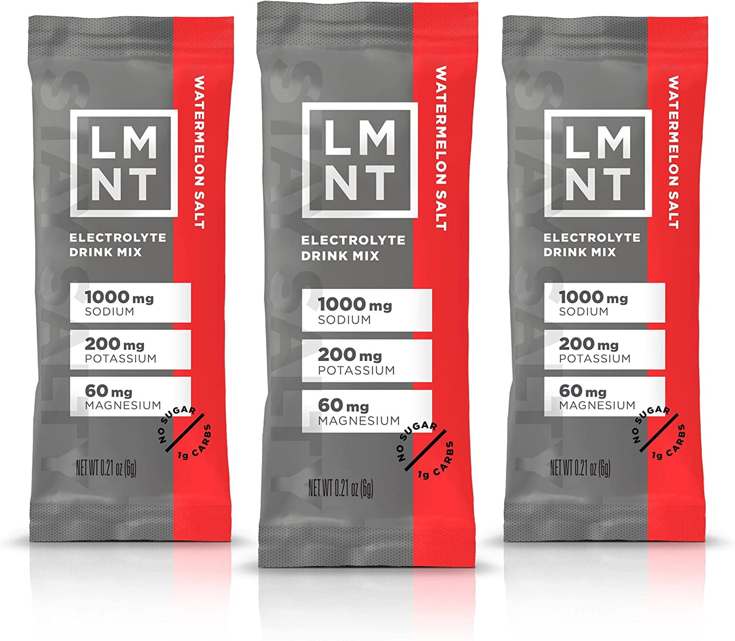 LMNT Zero-Sugar Electrolytes - Watermelon Salt - Hydration Powder Packets | No Dodgy Ingredients | Keto & Paleo Friendly | 30 Sticks